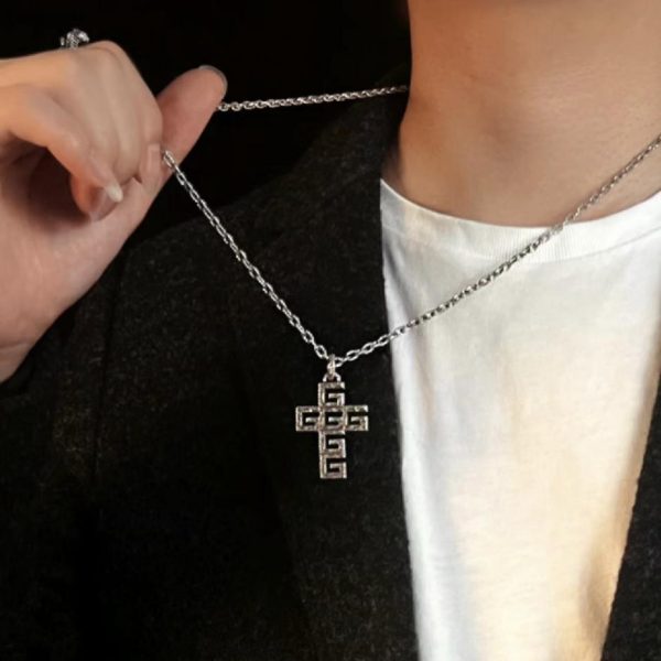 réplica,joyas,joyería,1:1,replica,fake,lujo,barato Collar con cruz vintage de Gucci