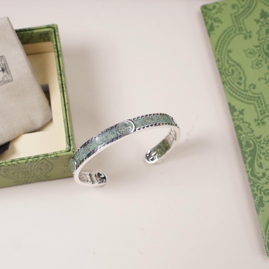 réplica,joyas,joyería,1:1,replica,fake,lujo,barato réplica,joyas,joyería,1:1,replica,fake,lujo,barato Pulsera Gucci con doble G entrelazada y esmalte