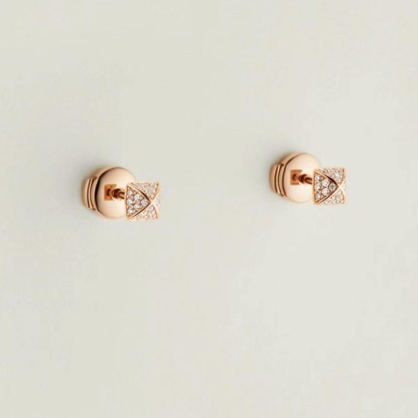 réplica,joyas,joyería,1:1,replica,fake,lujo,barato Pendientes de diamantes con un solo remache Hermes