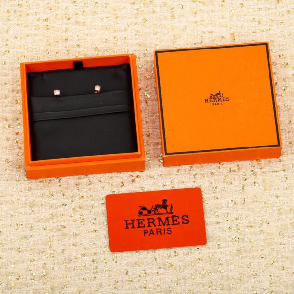 réplica,joyas,joyería,1:1,replica,fake,lujo,barato Pendientes Hermes llenos de diamantes.