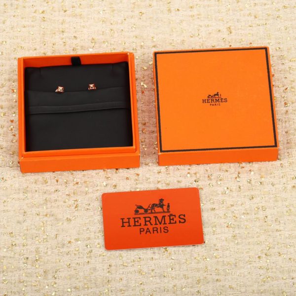 réplica,joyas,joyería,1:1,replica,fake,lujo,barato Pendientes de cadena con remaches Hermes.