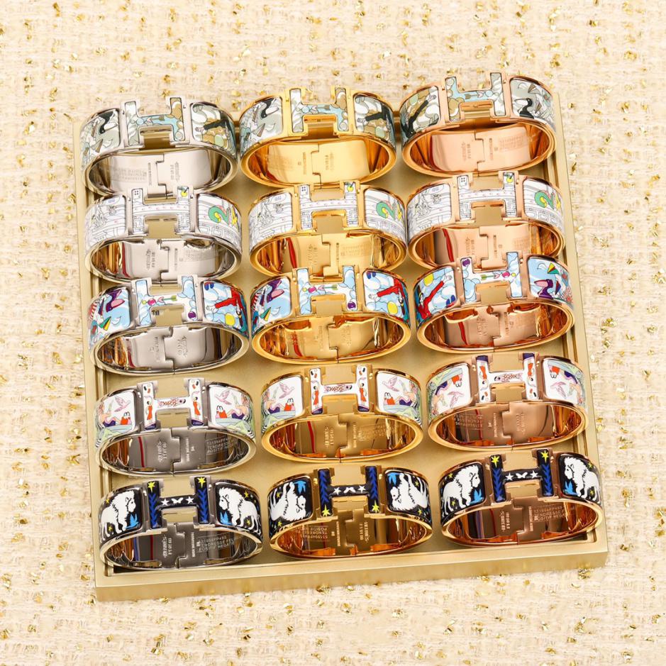 réplica,joyas,joyería,1:1,replica,fake,lujo,barato réplica,joyas,joyería,1:1,replica,fake,lujo,barato Pulsera Clic versión mediana ancha Hermes