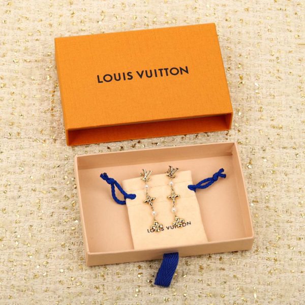 réplica,joyas,joyería,1:1,replica,fake,lujo,barato Horquilla LV trébol de cuatro hojas con perlas