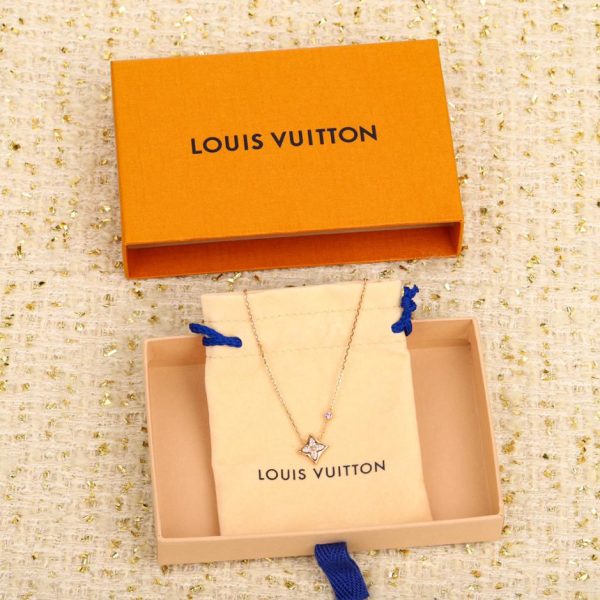 réplica,joyas,joyería,1:1,replica,fake,lujo,barato Collar LV con rombos y diamantes