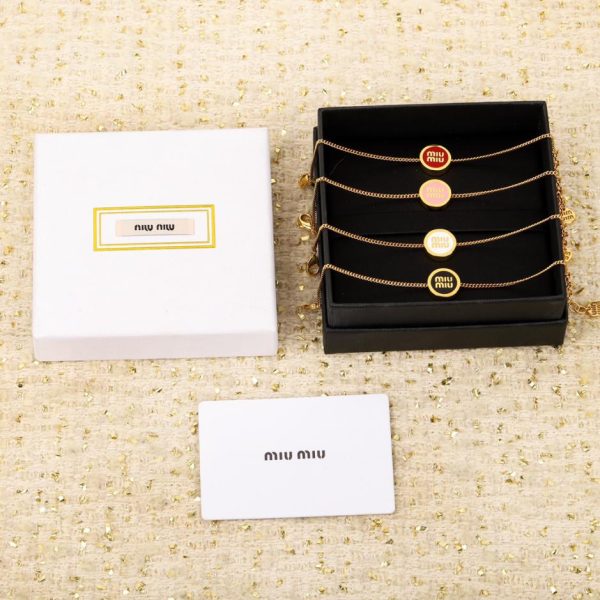 réplica,joyas,joyería,1:1,replica,fake,lujo,barato Collar con pulsera con letras de Miu Miu