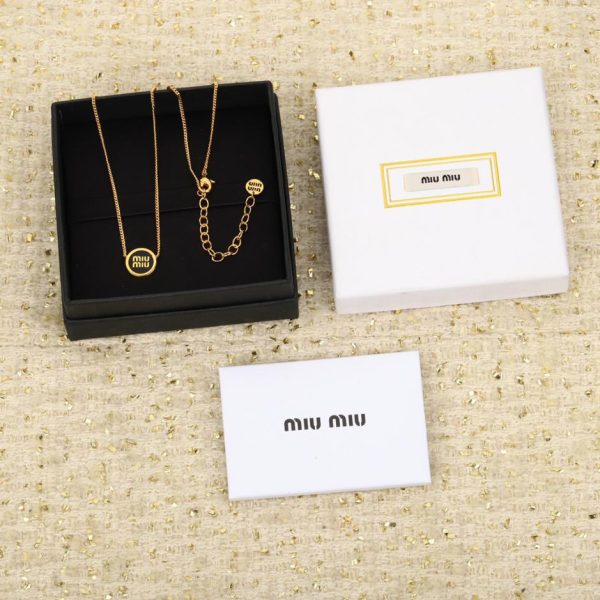 réplica,joyas,joyería,1:1,replica,fake,lujo,barato Collar con pulsera con letras de Miu Miu