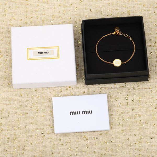 réplica,joyas,joyería,1:1,replica,fake,lujo,barato Collar con pulsera con letras de Miu Miu