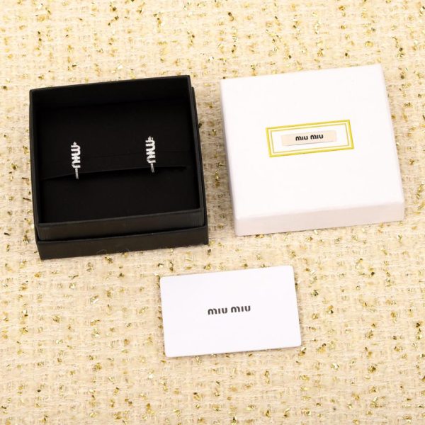 réplica,joyas,joyería,1:1,replica,fake,lujo,barato Pendientes Miu Miu con diamantes