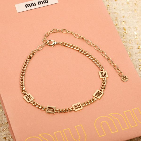 réplica,joyas,joyería,1:1,replica,fake,lujo,barato Collar cuadrado Miu Miu