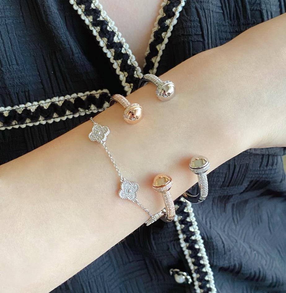 réplica,joyas,joyería,1:1,replica,fake,lujo,barato Pulsera Piaget con bolas giratorias y diamantes