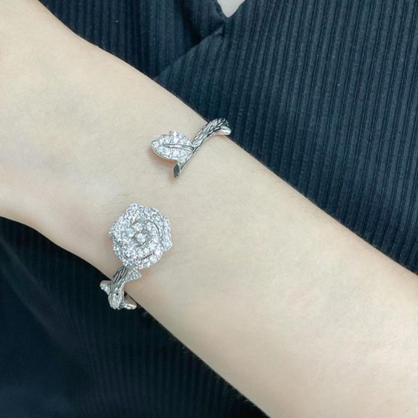 réplica,joyas,joyería,1:1,replica,fake,lujo,barato Collar Piaget con rosa hueca