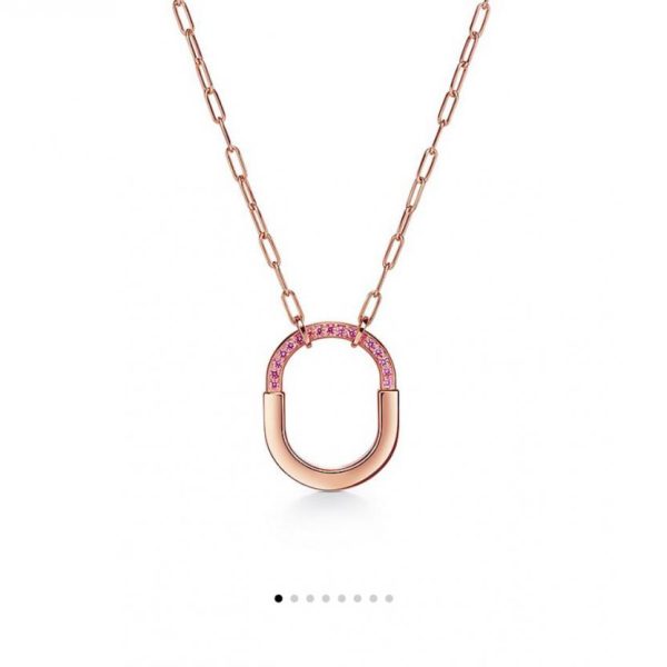 réplica,joyas,joyería,1:1,replica,fake,lujo,barato Collar con candado de diamantes rosa Tiffany