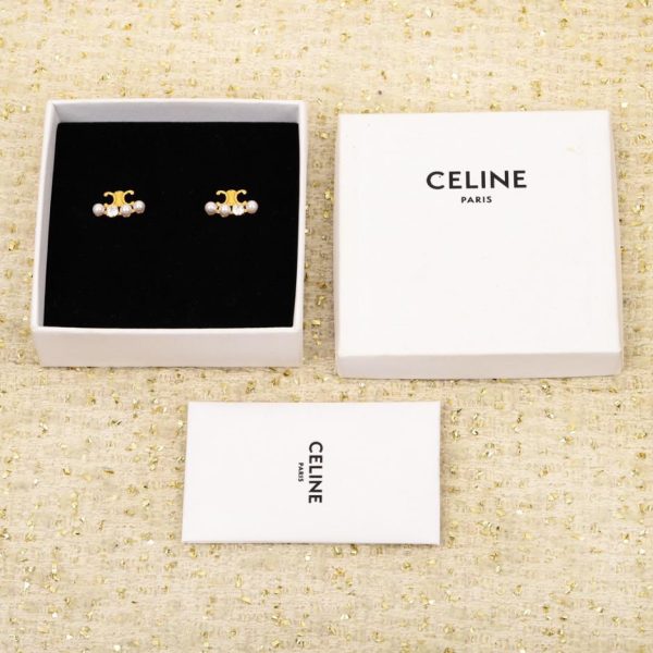 réplica,joyas,joyería,1:1,replica,fake,lujo,barato Aretes de diamantes y cuentas Celine Arc de Triomphe