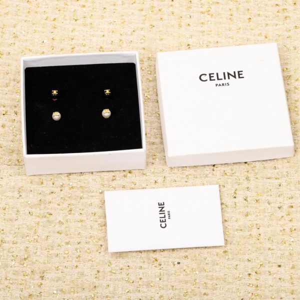 réplica,joyas,joyería,1:1,replica,fake,lujo,barato Pendientes Celine con una sola cuenta Arco de Triunfo