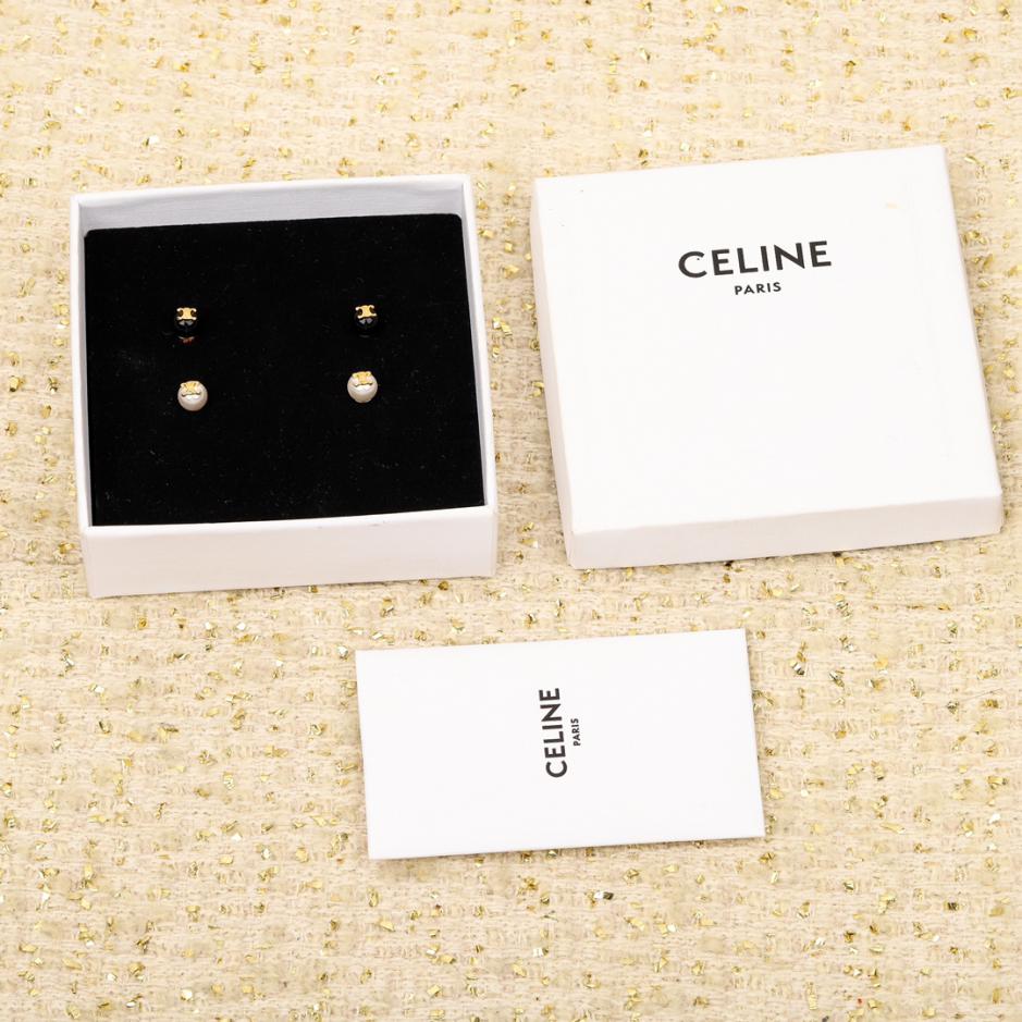 réplica,joyas,joyería,1:1,replica,fake,lujo,barato réplica,joyas,joyería,1:1,replica,fake,lujo,barato Pendientes Celine con una sola cuenta Arco de Triunfo