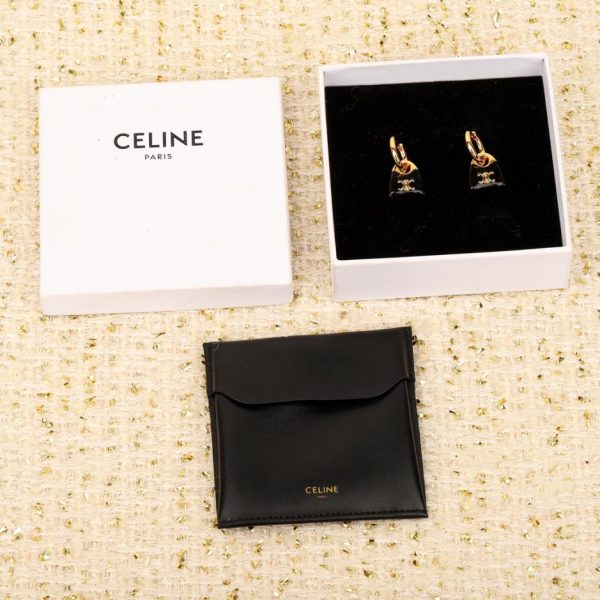 réplica,joyas,joyería,1:1,replica,fake,lujo,barato Pendientes de bolso Celine negro