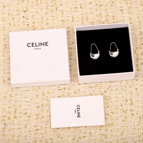 réplica,joyas,joyería,1:1,replica,fake,lujo,barato Pendientes de bolso Celine pequeños de plata y oro