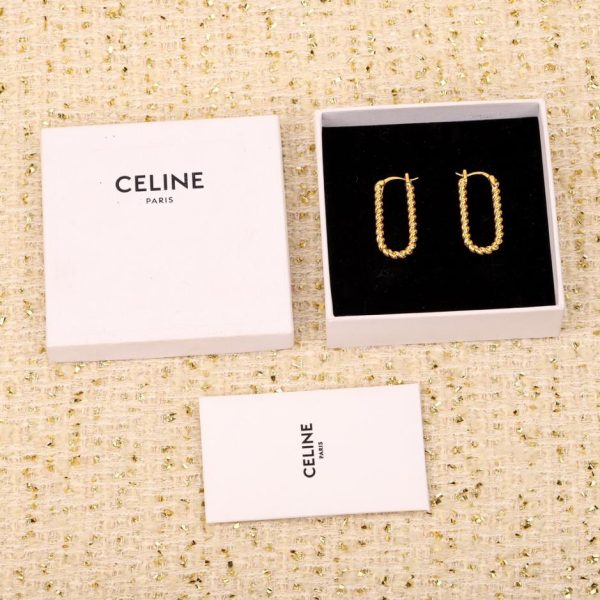 réplica,joyas,joyería,1:1,replica,fake,lujo,barato Pendientes grandes con vuelta Celine
