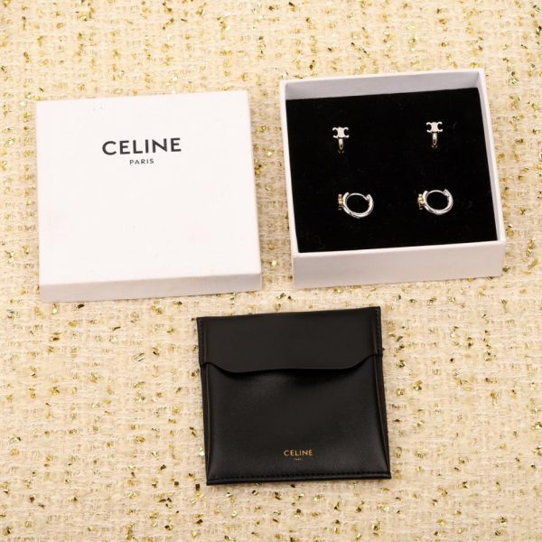 réplica,joyas,joyería,1:1,replica,fake,lujo,barato Pendientes de aro pequeños Celine Arc de Triomphe