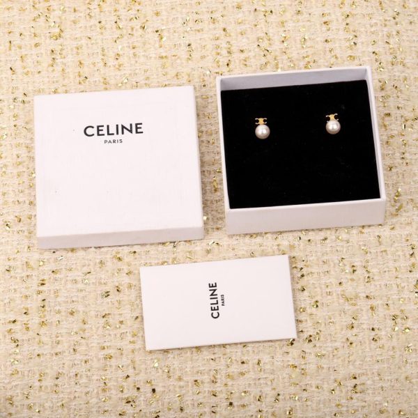 réplica,joyas,joyería,1:1,replica,fake,lujo,barato Aretes de diamantes y cuentas Celine Arc de Triomphe