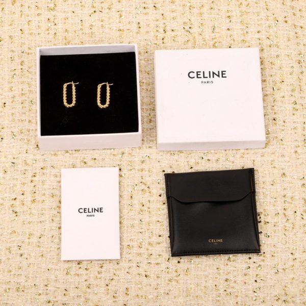 réplica,joyas,joyería,1:1,replica,fake,lujo,barato Pasador para el pelo con logo de diamantes completo Celine