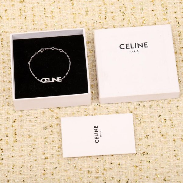 réplica,joyas,joyería,1:1,replica,fake,lujo,barato Pasador para el pelo con logo de diamantes completo Celine