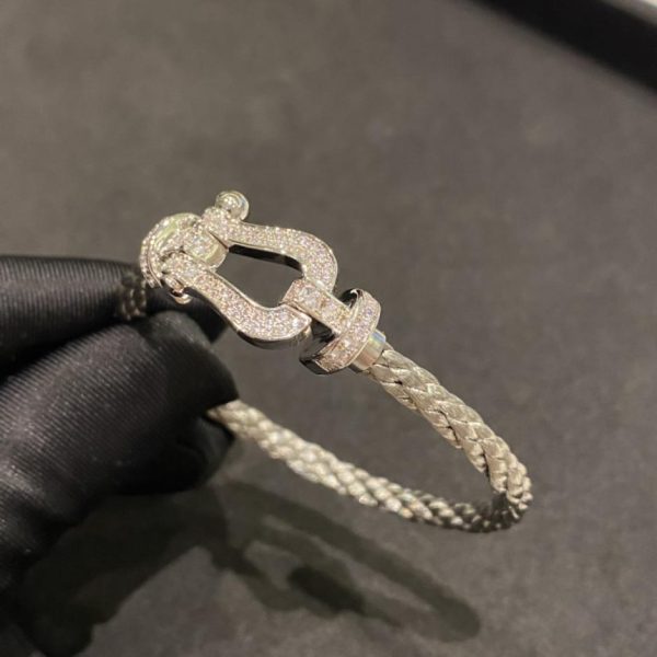 réplica,joyas,joyería,1:1,replica,fake,lujo,barato Pulsera Fred grande con diamantes blancos
