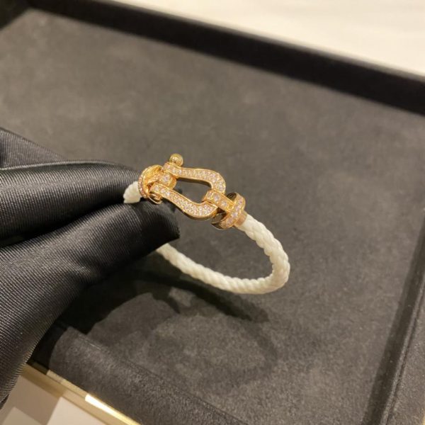 réplica,joyas,joyería,1:1,replica,fake,lujo,barato Pulsera Fred grande de plata con diamantes.