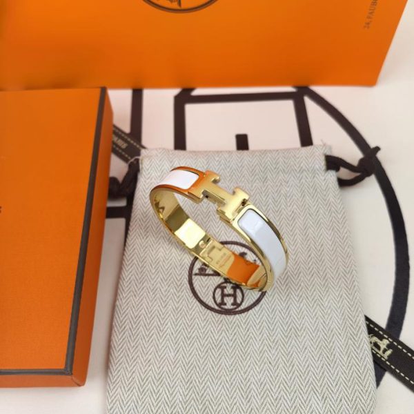 réplica,joyas,joyería,1:1,replica,fake,lujo,barato Pulsera de esmalte H clásica de Hermes/modelo mejorado