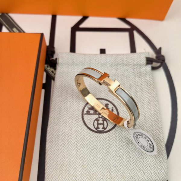 réplica,joyas,joyería,1:1,replica,fake,lujo,barato Pulsera de esmalte H clásica de Hermes/modelo mejorado