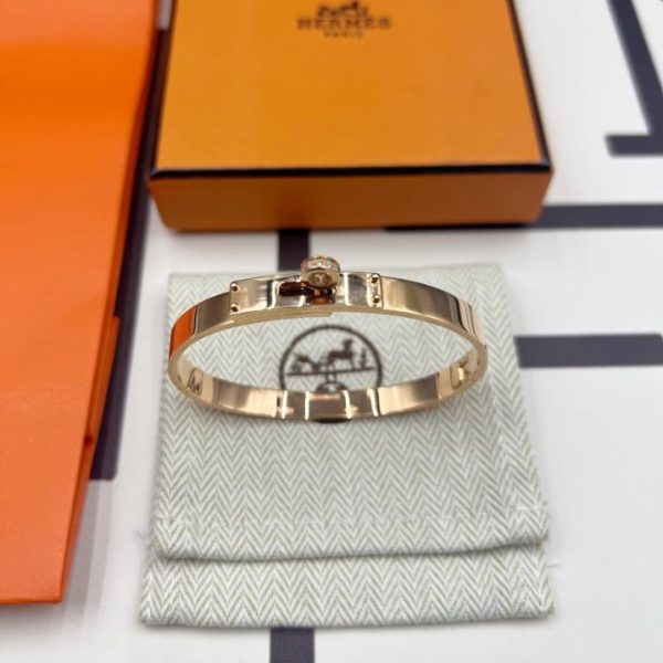 réplica,joyas,joyería,1:1,replica,fake,lujo,barato Pulsera Hermes Kelly con diamantes versión mejorada