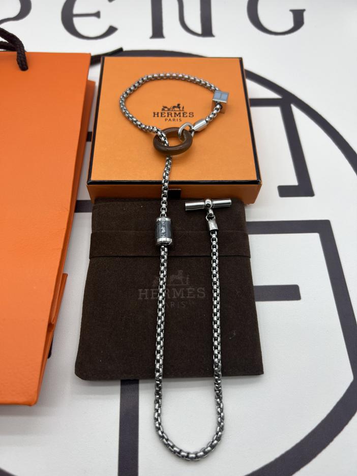 réplica,joyas,joyería,1:1,replica,fake,lujo,barato réplica,joyas,joyería,1:1,replica,fake,lujo,barato Collar de cuerno de búfalo Hermes meli melo