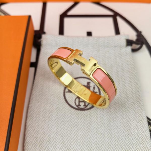 réplica,joyas,joyería,1:1,replica,fake,lujo,barato Pulsera de esmalte H clásica de Hermes versión mejorada