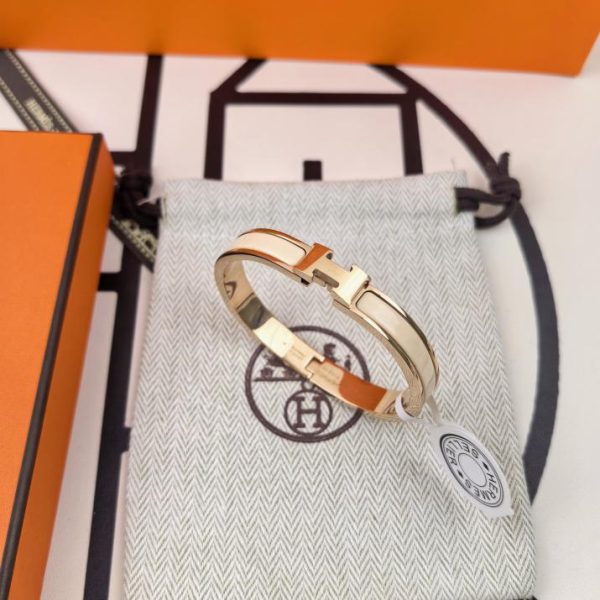 réplica,joyas,joyería,1:1,replica,fake,lujo,barato Pulsera de esmalte H clásica de Hermes versión mejorada
