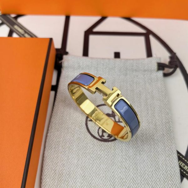 réplica,joyas,joyería,1:1,replica,fake,lujo,barato Pulsera de esmalte H clásica de Hermes versión mejorada