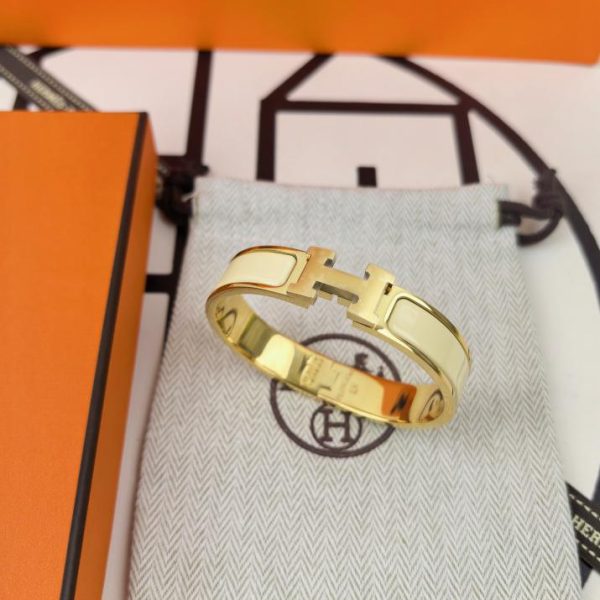 réplica,joyas,joyería,1:1,replica,fake,lujo,barato Pulsera de esmalte H clásica de Hermes versión mejorada