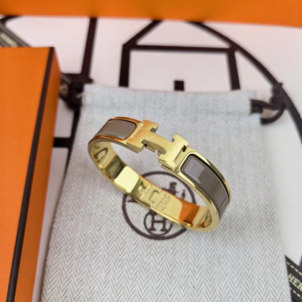 réplica,joyas,joyería,1:1,replica,fake,lujo,barato Pulsera de esmalte H clásica de Hermes versión mejorada