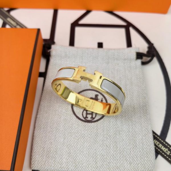 réplica,joyas,joyería,1:1,replica,fake,lujo,barato Pulsera de esmalte H clásica de Hermes versión mejorada