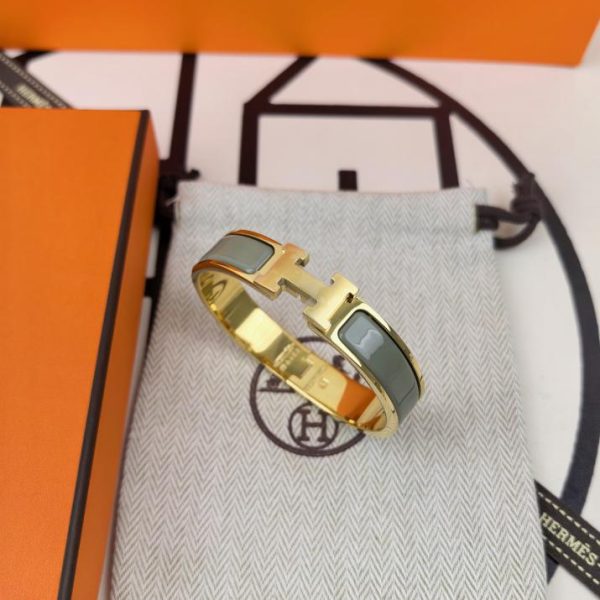 réplica,joyas,joyería,1:1,replica,fake,lujo,barato Pulsera de esmalte H clásica de Hermes versión mejorada
