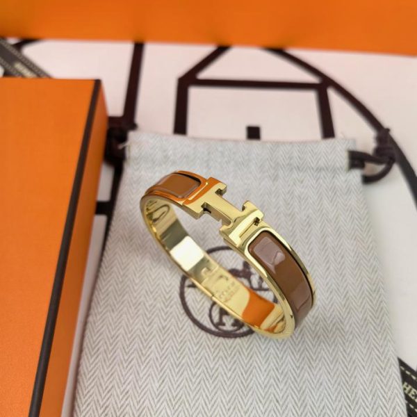 réplica,joyas,joyería,1:1,replica,fake,lujo,barato Pulsera de esmalte H clásica de Hermes versión mejorada