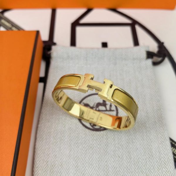 réplica,joyas,joyería,1:1,replica,fake,lujo,barato Pulsera de esmalte H clásica de Hermes/modelo mejorado