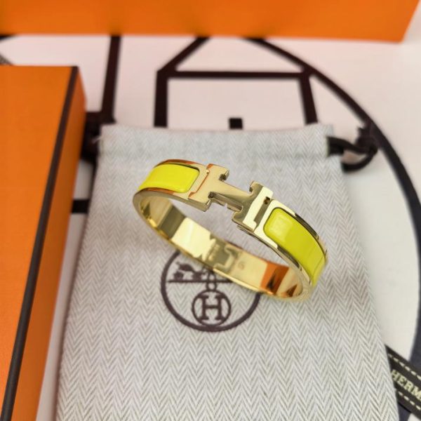 réplica,joyas,joyería,1:1,replica,fake,lujo,barato Pulsera de esmalte H clásica de Hermes versión mejorada