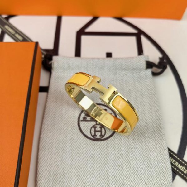 réplica,joyas,joyería,1:1,replica,fake,lujo,barato Pulsera de esmalte H clásica de Hermes versión mejorada