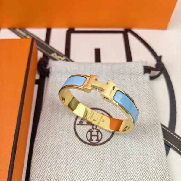 réplica,joyas,joyería,1:1,replica,fake,lujo,barato Pulsera de esmalte H clásica de Hermes versión mejorada