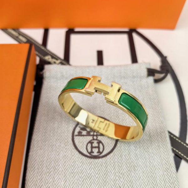 réplica,joyas,joyería,1:1,replica,fake,lujo,barato Pulsera de esmalte H clásica de Hermes versión mejorada
