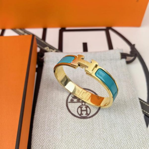 réplica,joyas,joyería,1:1,replica,fake,lujo,barato Pulsera de esmalte H clásica de Hermes versión mejorada
