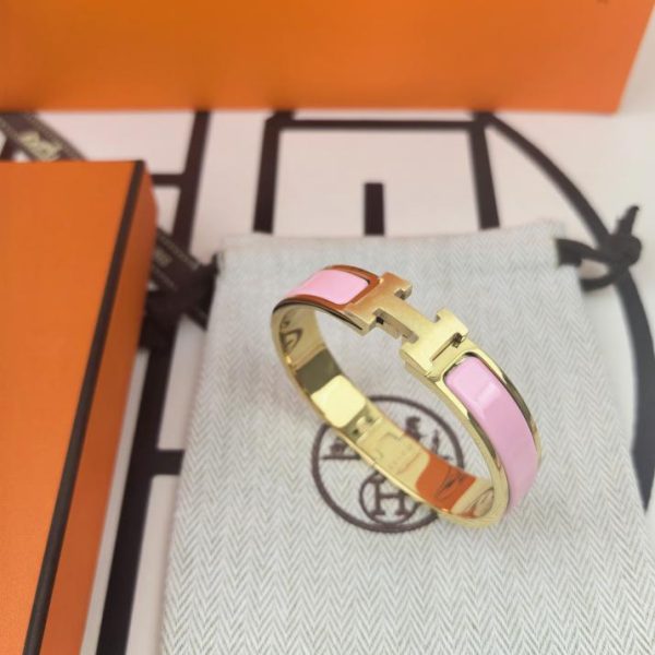 réplica,joyas,joyería,1:1,replica,fake,lujo,barato Pulsera de esmalte H clásica de Hermes versión mejorada