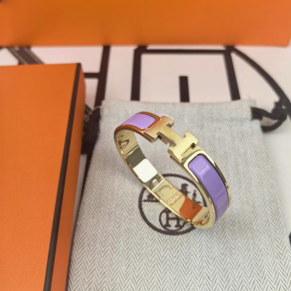 réplica,joyas,joyería,1:1,replica,fake,lujo,barato Pulsera de esmalte H clásica de Hermes versión mejorada