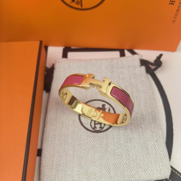 réplica,joyas,joyería,1:1,replica,fake,lujo,barato Pulsera de esmalte H clásica de Hermes versión mejorada