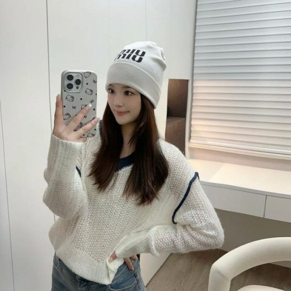 réplica,joyas,joyería,1:1,replica,fake,lujo,barato El último gorro de punto de lana de MiuMiu, unisex